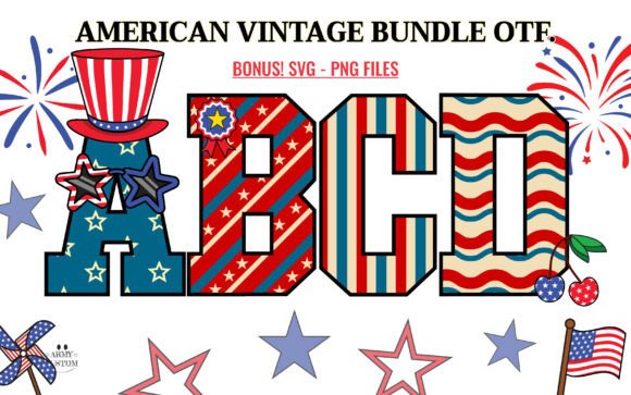 American Vintage Bundle Font