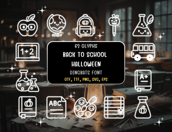 Back to School Halloween Font