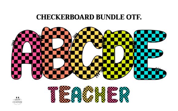 Checkerboard Font: Playful Typography for Makers