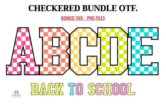 Checkered Back to School Font
