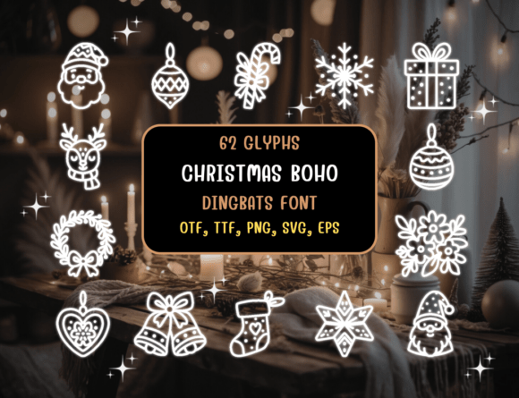 Christmas Boho Font for Creative Design