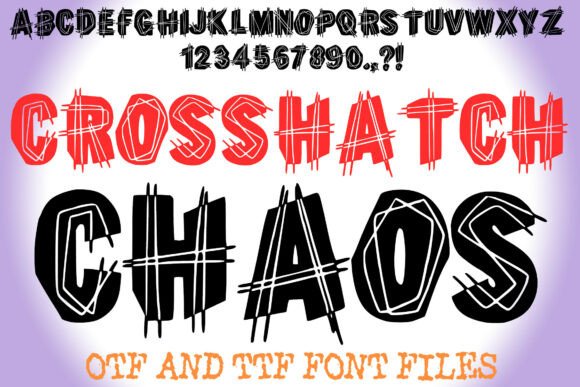 Crosshatch Chaos: A Bold Font for Creative Expression