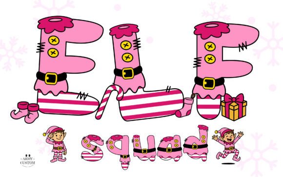 Elf Squad Pink: A Joyful Font for Creative Projects