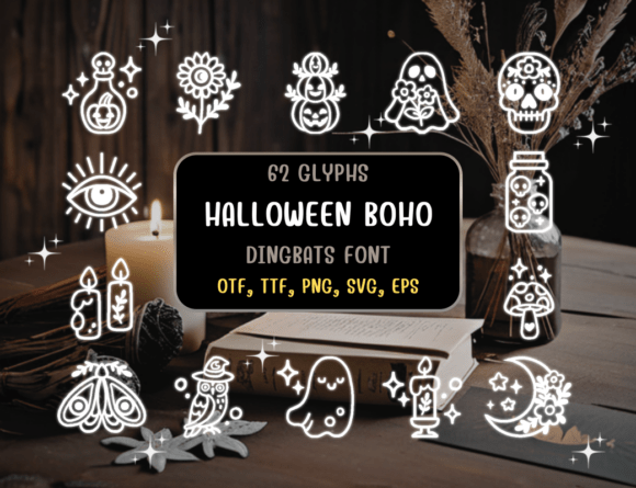 Halloween Boho Font for Creative Brands