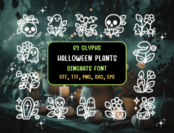 Halloween Plants Font for Web Design