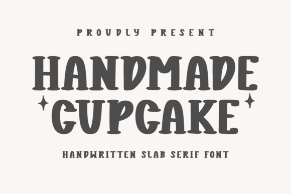 Handmade Cupcake Font for Web Design
