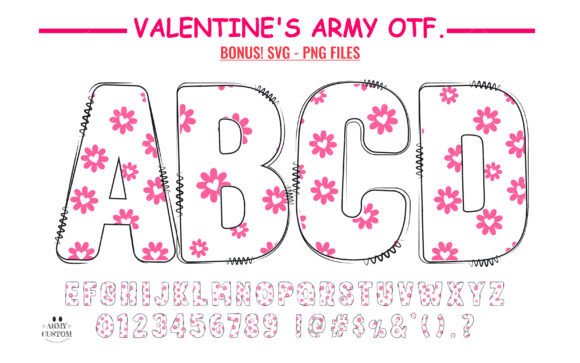 Love Valentine s Flower Font
