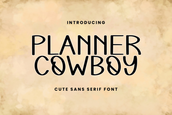 Planner Cowboy Font for Web Design