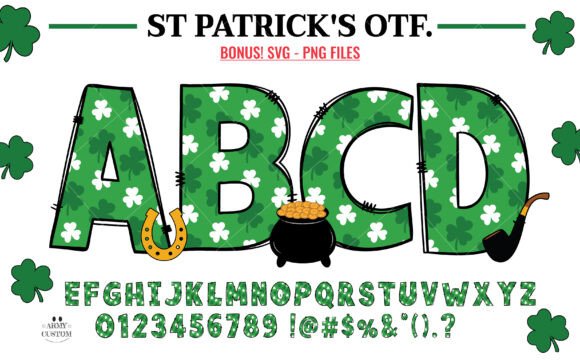 St. Patrick’s Shamrock Font
