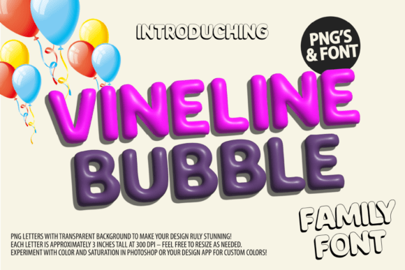 Vineline Bubble Font for Bold Design