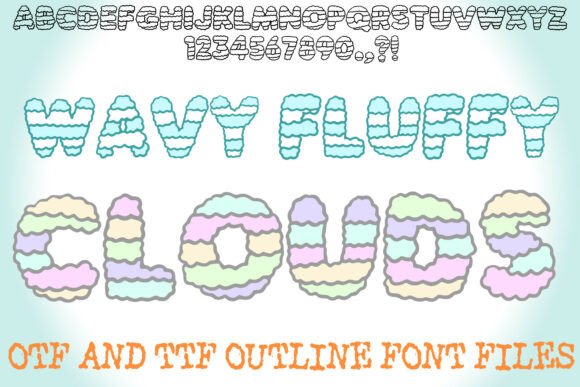 Wavy Fluffy Cloud Font
